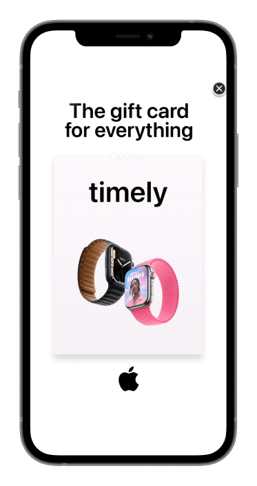 End Cards Timely iPhone screen
