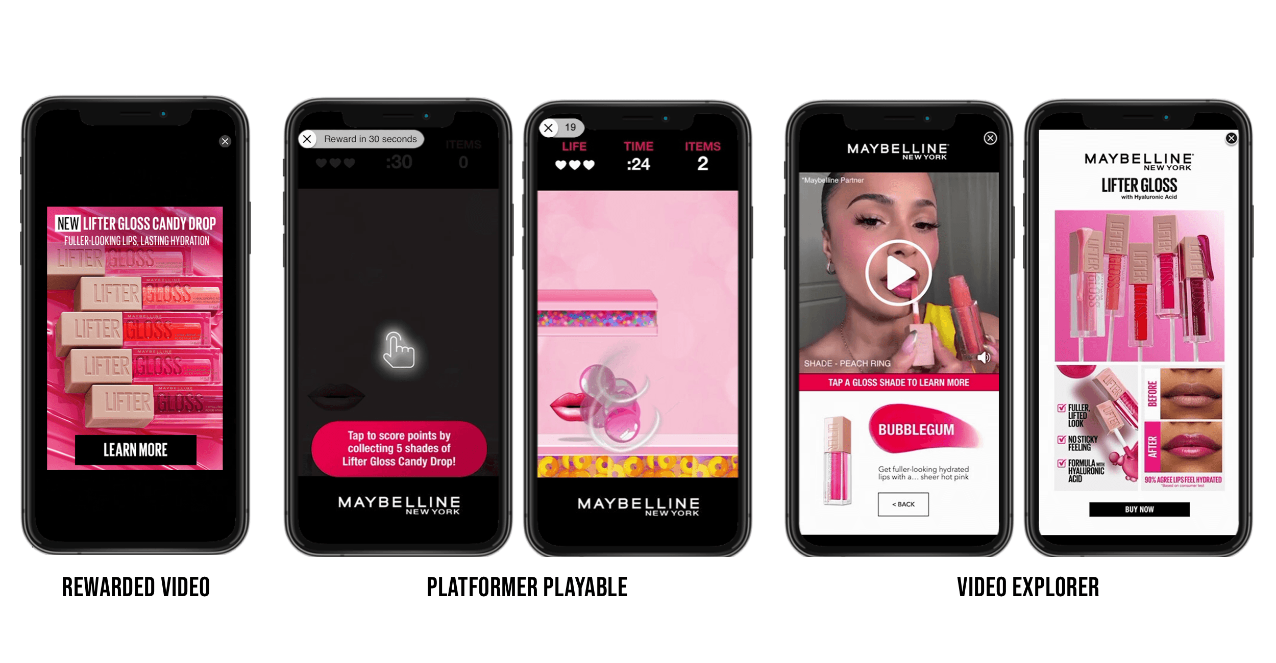 Ejemplos de la campaña Lifter Gloss Candy Drop