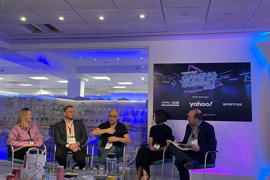 Panelists speaking at the Campaign Live Gaming Summit in London.