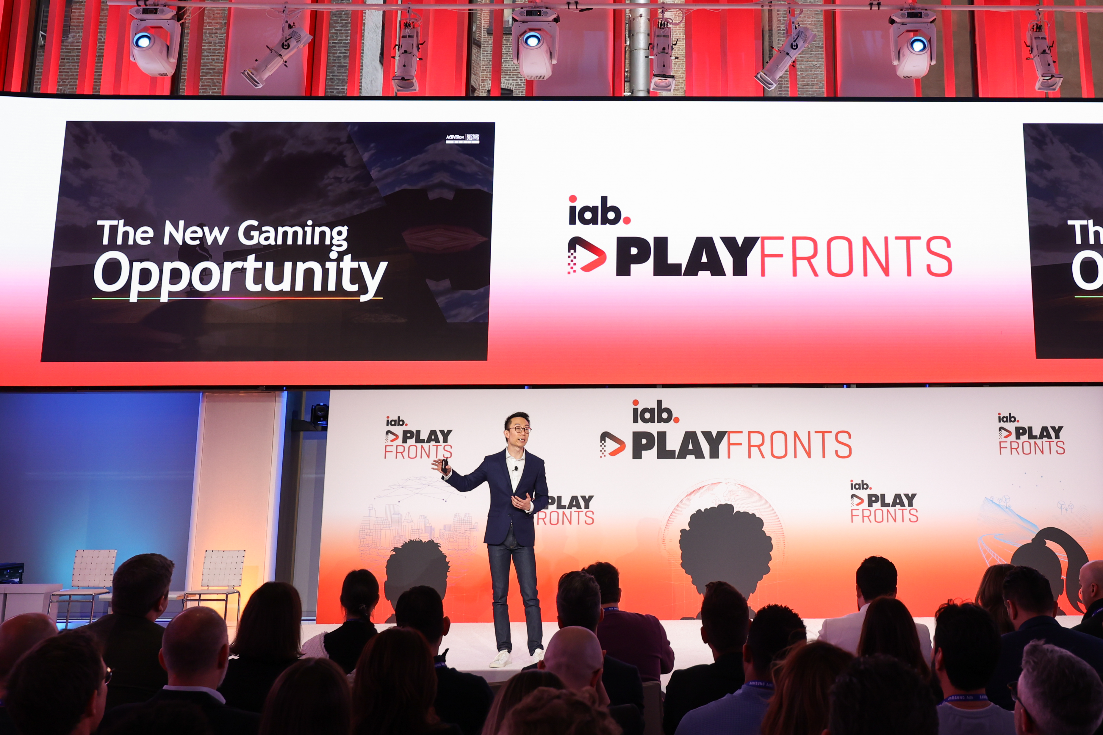 Clement Xue sharing previews of the new opportunities in gaming for advertisers at IAB PlayFronts 2024.